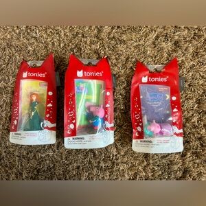 Tonies Set of 3 -Disney Princess Merida, Peppa Bed Time Stories, Peppa George